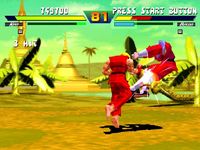 une photo d'Ã©cran de Street Fighter EX plus Alpha sur Sony Playstation